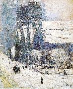 Childe Hassam Painting, oil on canvas, of Calvary Church France oil painting artist